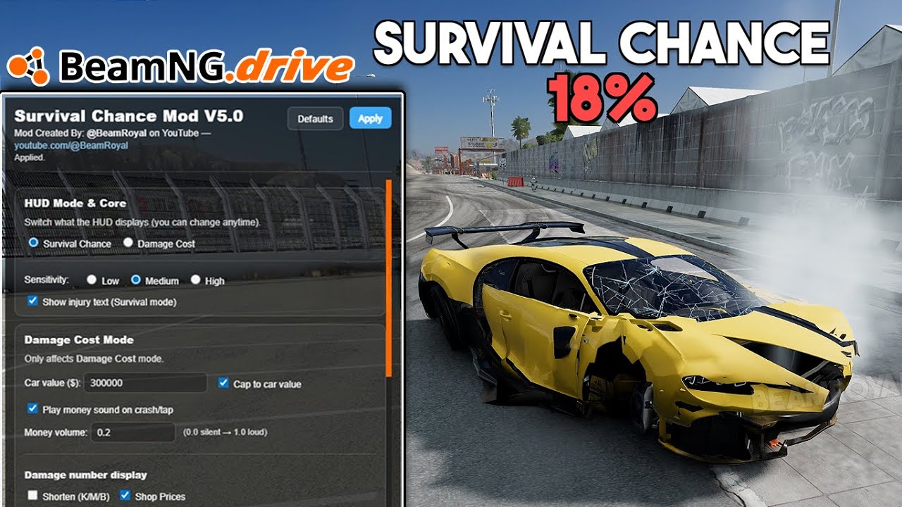 Survival Chance Mod V5.0 - BeamNG.drive Mod Showcase