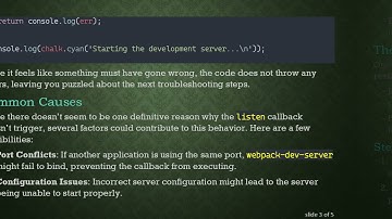 Resolving the WebpackDevServer.listen Callback Issue: A Simple Restart Solution