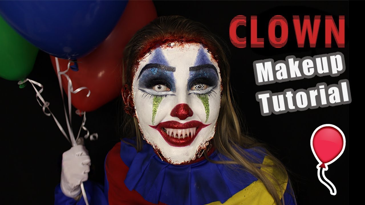 Clown Makeup Tutorial - Gory Reattached Face - YouTube