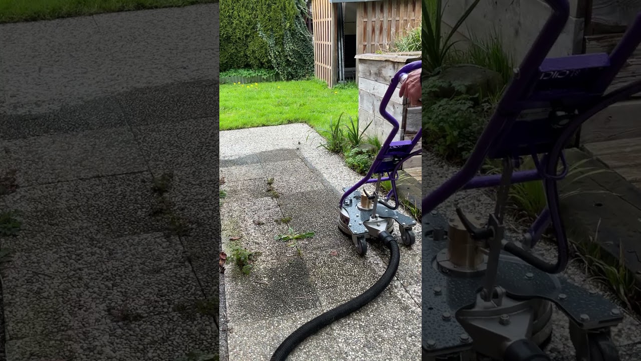 Waschbeton Platten Reinigung