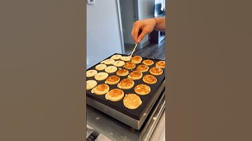 Poffertjes!😍Delicious fluffy mini pancake created in The Netherlands!