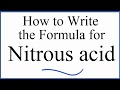 Nitrite Ion and Nitrous Acid Concepts
