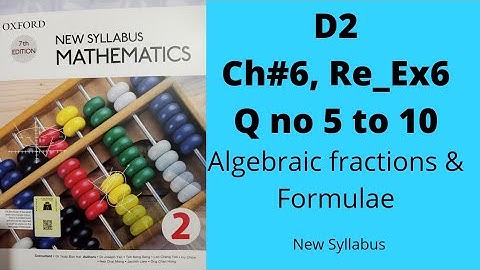 Oxford Mathematics 2, D2, Chapter no 6, Review Exercise 6, Q no 6 to 10, New Syllabus, 7th Edition.