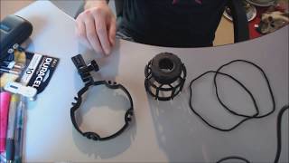 How to wind an H 100 microphone shock mount