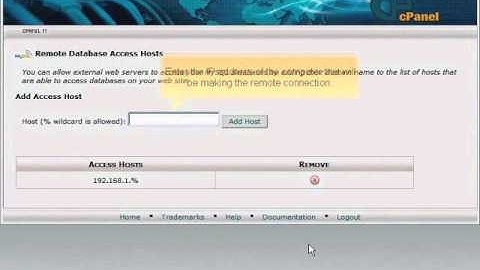 Como permitir conexiones remotas a una base de datos MySQL a traves de cPanel