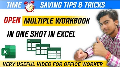 How to Open Multiple Workbooks in One Excel |Hindi | URDU | 2020