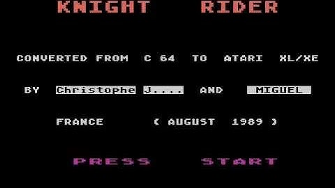 knight rider demo for Atari 8-bit