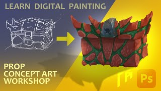 How To Paint Concept Art Prop - Evil Chest