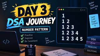 🚀 DAY 3 of My DSA Journey | 🔢 Number Pattern in C++ | 💻 DSA for Beginners