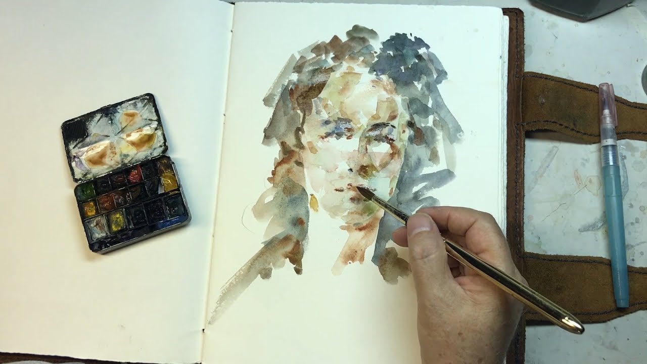 Watercolor Graphite Combo Facial Anatomy Part 1 Sketching with