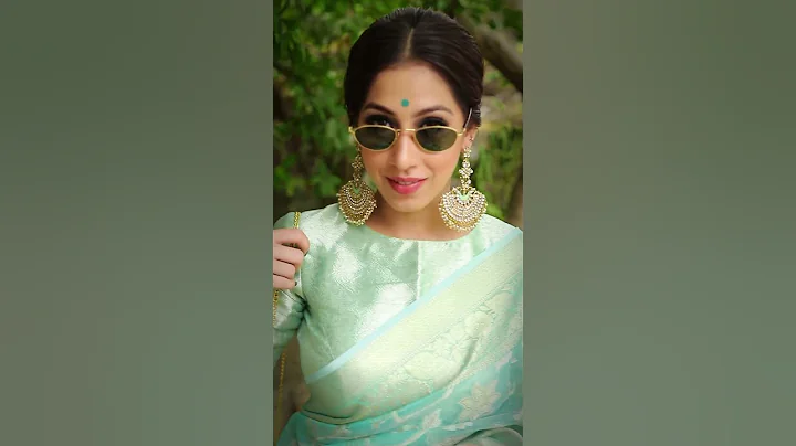 Banarasee Organza Mix Saree With Resham & Zari Jaal Design & Floral Border-Sea Green