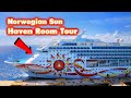 Norwegian cruise line sun haven room tour