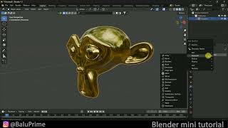 How to add gold material on objects | Blender short tutorial