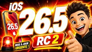 🚨 iOS 26.5 RC 2 DISPONIBLE ! Batterie 🔋 Clavier ⌨️ Apple corrige EN URGENCE iOS 26.5 RC ? 😳