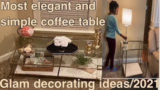 Glam coffee table styling ideas 2021/ kid friendly family room decor