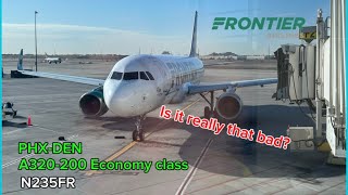 Frontier airlines Airbus A320-200 trip report | economy class | N235FR |