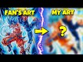 Drawing goku  vegeta ssj blue epic kamehameha  galick gun