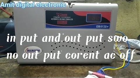 Em4130+ microtek stabilizer ac no out put corent display swo in put and out put voltage #video #ele