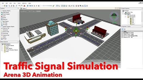 Traffic Signal Simulation | Arena 3D Animation | Arena Visual Designer