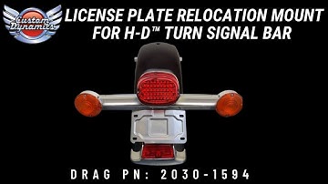 License Plate Relocation Mount for Harley-Davidson® Turn Signal Bar