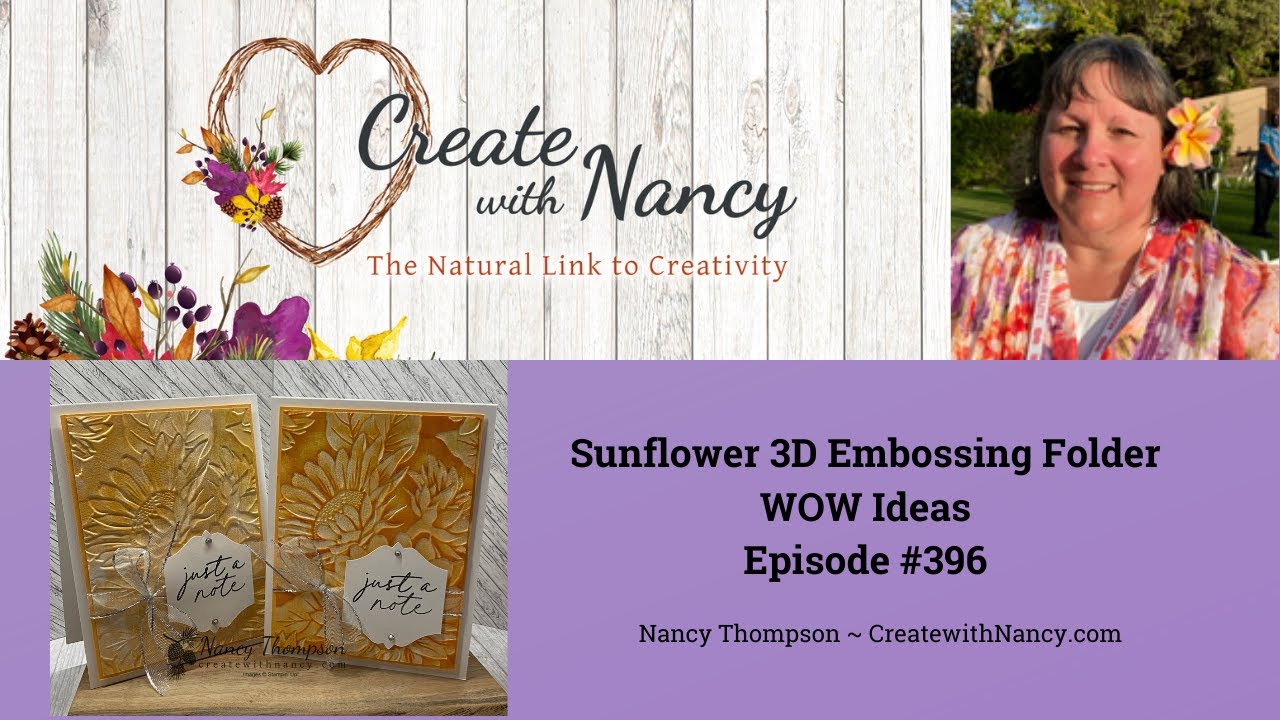 Sunflower 3D Embossing Folder WOW Ideas - Episode 396 - YouTube