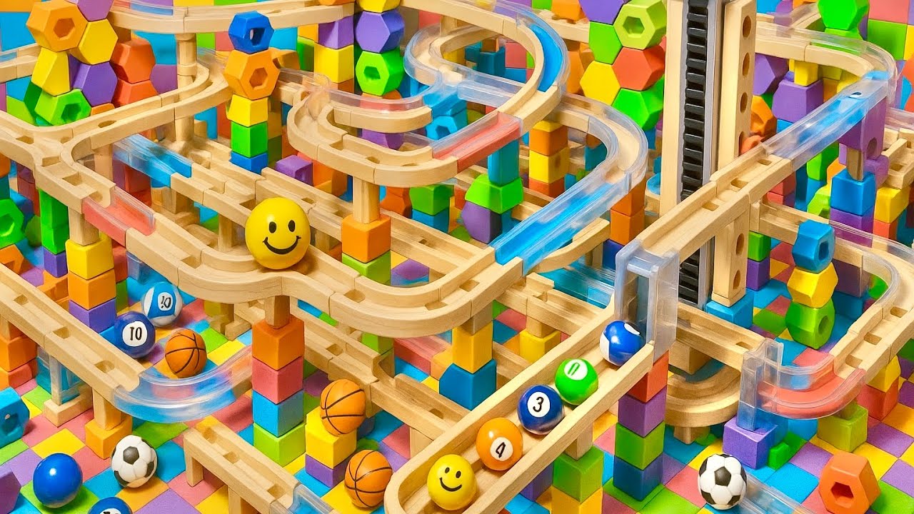 Marble Run ASMR – Harmonious Flow and Calm