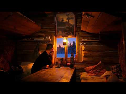 I went to the Taiga for four days! I live in a two-story hut. I cook and get firewood.