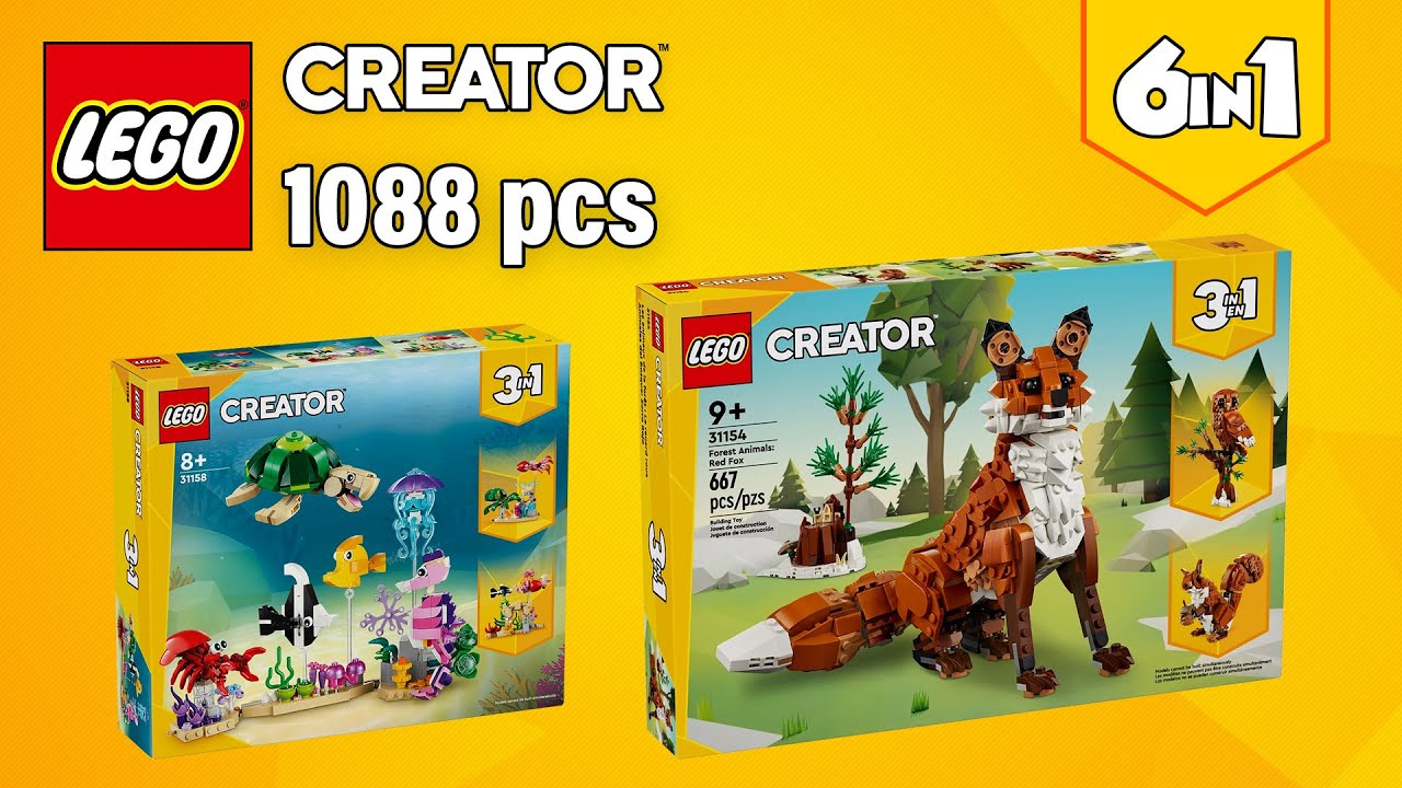 All LEGO® Creator 3in1 2024 MARCH sets (6in1)[1088 pcs] Step-by