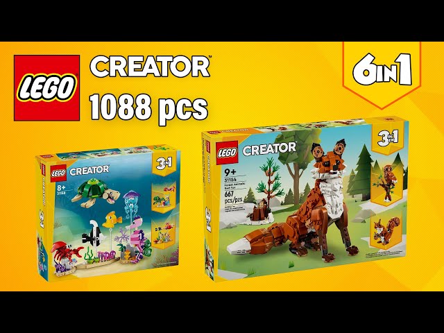 All LEGO® Creator 3in1 2024 MARCH sets (6in1)[1088 pcs] Step-by