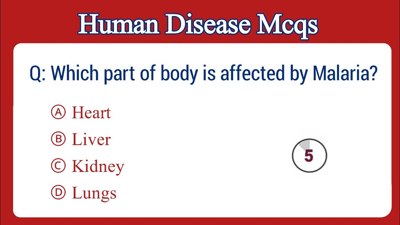 human disease mcq | disease mcq | disease related questions
