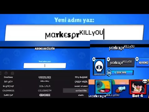 Brawl stars şekilli isim yazma!?! Yapımı çok basit