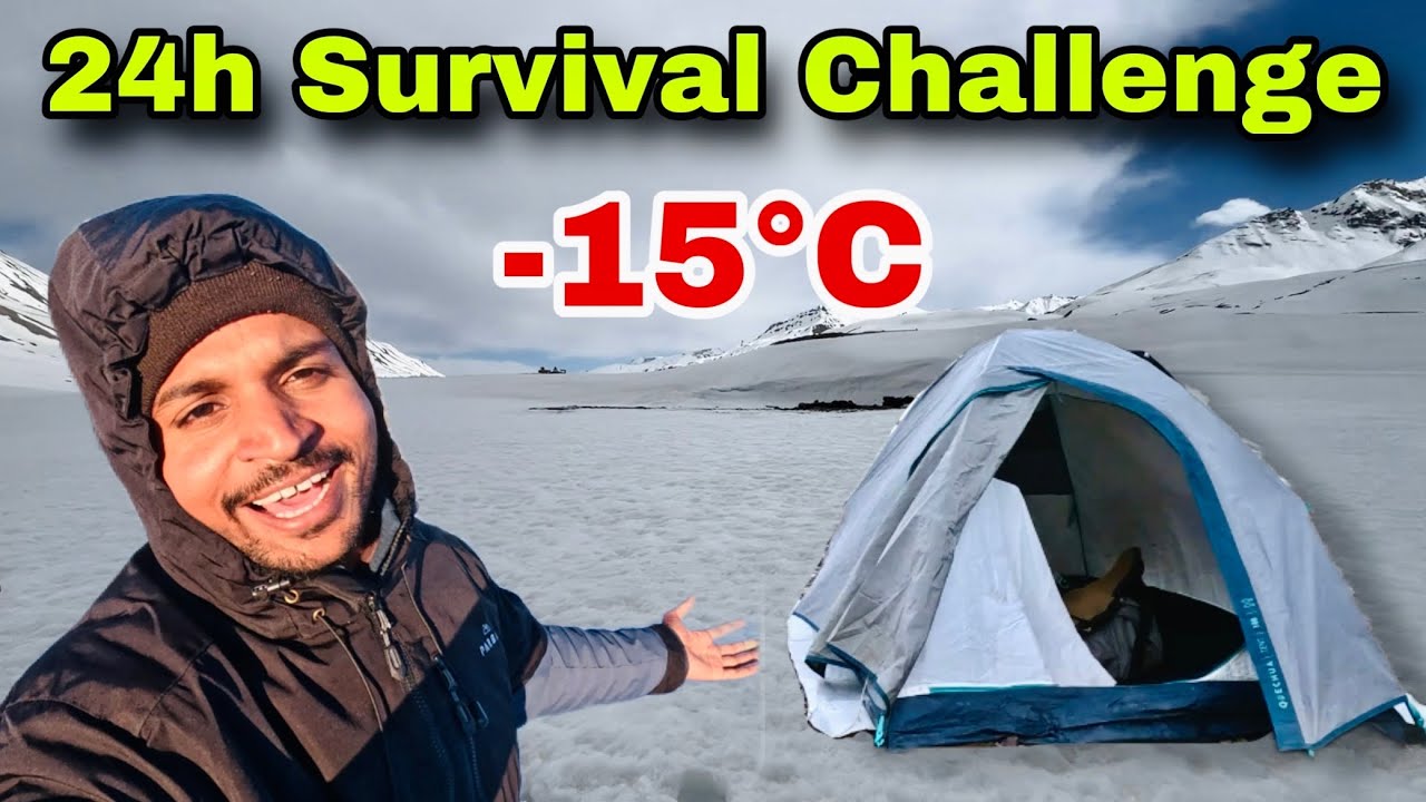 I Survived 24 hours in Himalaya at 16040 feet |  -15°C Camping at Baralacha Pass 24 Hours Challenge