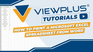 How to Print a Microsoft Excel Spreadsheet from Word