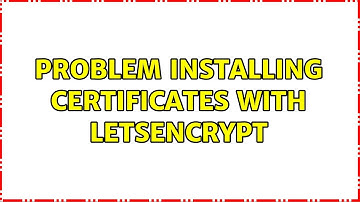 Ubuntu: Problem installing certificates with letsencrypt