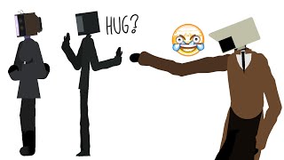 Tv Man Tries To Give Tv Woman A Hug