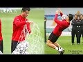 Cristiano Ronaldo Warm Up &amp; Interview Before Champions League Match vs AS Roma (10/04/2007)
