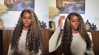 The Best Summer-Proof Lace Melt on Curly Highlight Wig ft.Amanda Hair