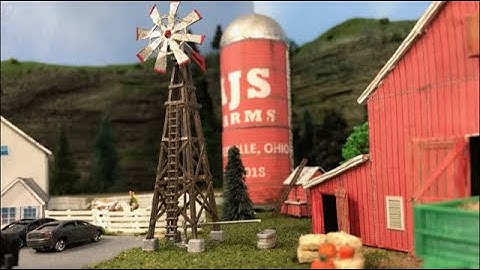 AJS Model Railway N scale layout update #26 - Scratch built Wind Mill