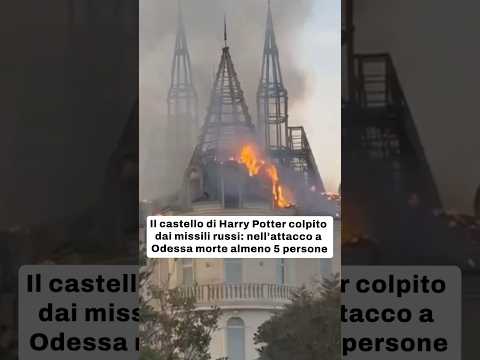Le forze russe distruggono anche il castello di Harry Potter, anzi il castello di Kivalov (Odessa)