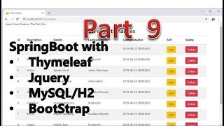 CRUD With Spring, H2, Thymeleaf, Bootstrap, JQuery, MySQL Step by Step Procedure Part 9