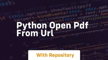 python open pdf from url