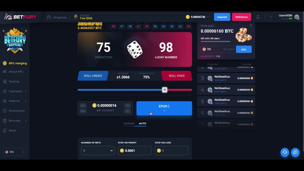 Best Strategy on DICE BETFURY YouTube