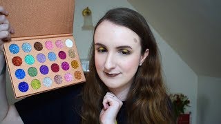 JOLIE BEAUTY BOM DOT COM GLITTER PALETTE (REVIEW AND SWATCHES)