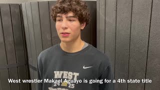 Billings West wrestler Makael Aguayo and coach Jeremy Hernandez on Aguayo chasing state title No. 4