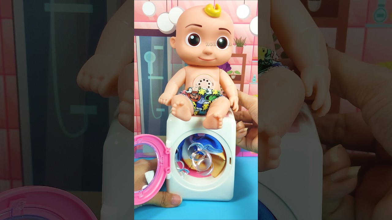 Satisfying with NomNom ASMR Unboxing Videos Boys Washing Machine Set Toys 