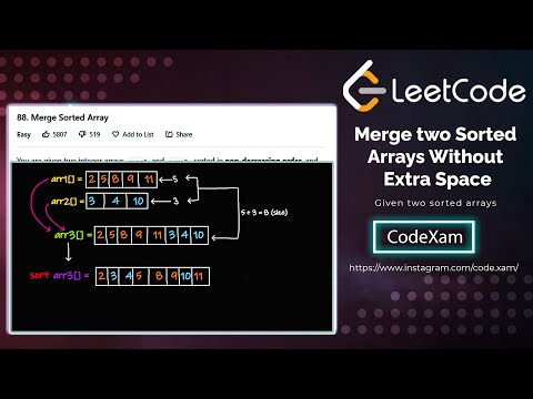 Merge Two Sorted Arrays Without Extra Space| ShellSort| InsertionSort| BruteBetterOptimal|88LeetCode