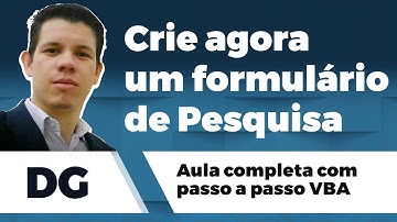 Como criar um Formulário de PESQUISA com VBA no Excel
