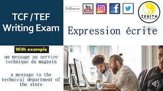 TCF/TEF Expression Ecrite | A message to the technical department | Canada Immigration | DELF A2