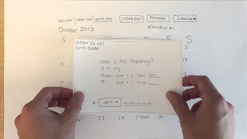 Calendar Flow Paper Prototype