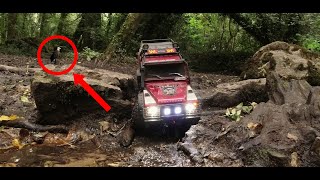 Traxxas TRX-4 defender, rock, water, mud, perfect combination